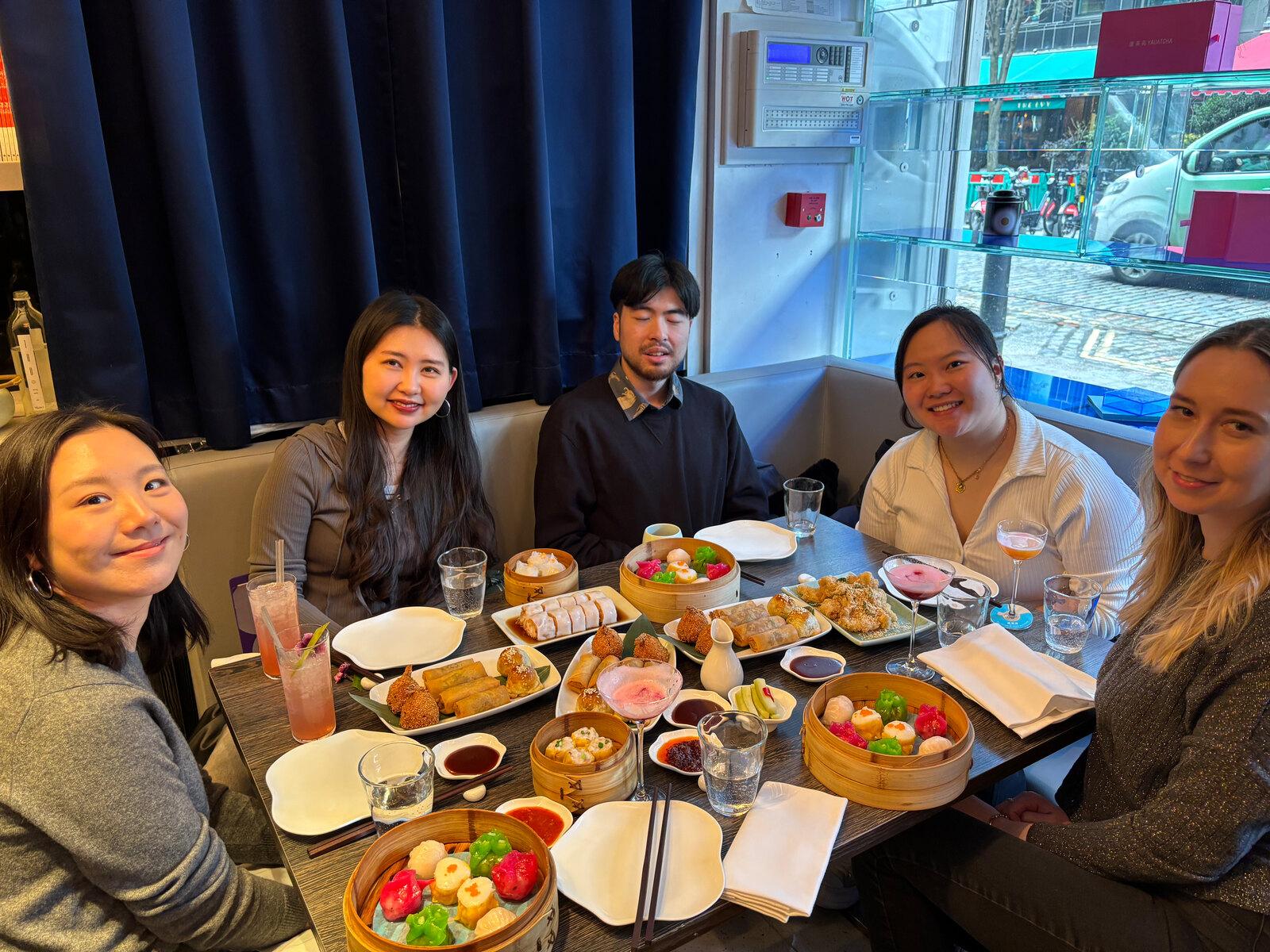 The team sharing dim sum